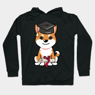 Cute orange dog is a graduate Hoodie